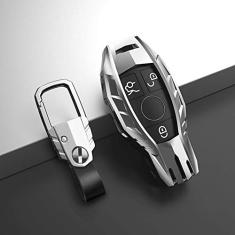 TPHJRM Capa de chave de carro em liga de zinco, capa de chave, adequada para Mercedes Benz CES Classe GLC W203 W210 E43 W213 E300 E400 E200