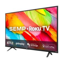 Smart TV Semp 43 Polegadas LED, Full HD, 3 HDMI, 1 USB, Wi-Fi, Roku, Compatível Com Google Assistant E Alexa - 43R6500