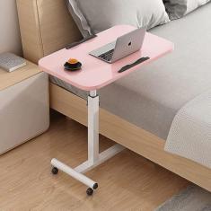 SilteD Mesas de cabeceira dobráveis ​​com rodas, altura ajustável, mesa móvel sobre a cama, mesa de computador portátil com rodinhas, mesa lateral para sofá, escritório, hospital, casa