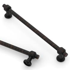 Asidrama Pacote com 10 puxadores de armário de cozinha de bronze polido a óleo de 254 mm, puxadores de armário de cozinha para puxadores de gaveta de armário