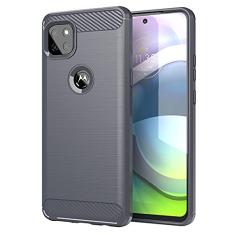 Capa para Motorola Moto One 5G, capa para Moto One 5G Ace, tecnologia de absorção de choque TPU com moldura elevada protetora para Motorola Moto One 5G / Moto One 5G Ace (cinza, para Motorola Moto One