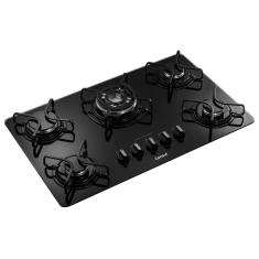 Cooktop a Gás 5 Bocas Consul Quadrichama CDD75AE - Preto