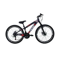 Bicicleta Aro 26 Vikingx Tuff 21v Câmbios Shimano X25 X-25 Freeride DH Aros Vmaxx Freio a Disco-Unissex