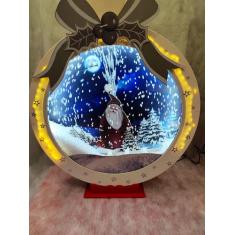 Enfeite De Natal Musical Led Neve Bola Pendurada Luzes - lepettistore,