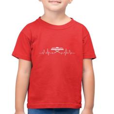 Camiseta Algodão Infantil Teclado Batimentos Cardíacos - Foca na Moda,