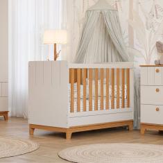 Berço Mini Cama Chantilly Expresso Móveis Off White / Marrom