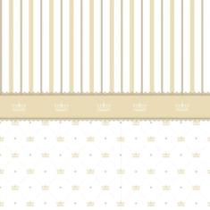 Papel De Parede Listrado E Com Coroas Quarto Infantil Bebê