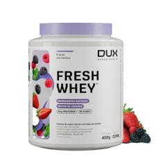 Fresh Whey Protein - Frutas Vermelhas 450g - 20g de Proteínas por Porção - Suplementos Naturais, Suplementação Treino Academia, Ganho Muscular Hipertrofia - DUX HUMAN HEALTH