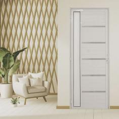 Porta Lambril Solara com Visor 1,00 x 2,10 Lado Esquerdo Hale Esquadrias Branco