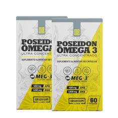Kit 2x Ômega 3 Poseidon 1.400mg Ultra Concentrado - 60 cáps Iridium La