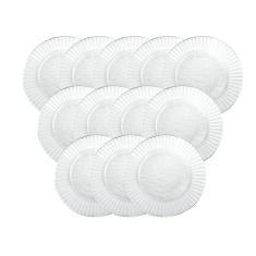 Kit 12 Pratos de Vidro Fundo Duralex Primavera