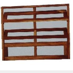 Vitrô Basculante de Madeira Imbuia Reto 1,20 X 0,80 Rodam - Rodam Port