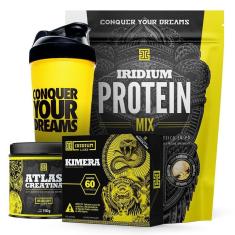 Kit Iridium Protein Mix + Kimera Thermo + Creatina 150g + Coqueteleira-Unissex
