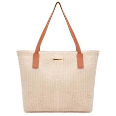 Bolsa de Praia Palha Grande Verão Lançamento - Trend Bags, Caramelo