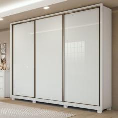 Guarda Roupa Casal 3 Portas de Correr 6 Gavetas 270,5cm 100% MDF Spazi