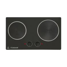 Fogão Elétrico Embutir Gourmet  2 Placas Safanelli Mesa Aço - Preto