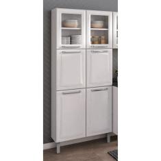 Paneleiro Duplo com Vidro 6 Portas Ipldv-70 Tarsila Itatiaia Branco
