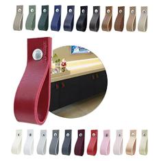 Kit com 12 Puxadores Doko Parafuso para Móveis Armário Guarda Roupa Gaveta Porta Baús Caixas Bandeja Cesto Tábua - Cor Textura de Couro