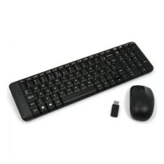 Kit teclado e mouse sem fio logitech mk220, Preto