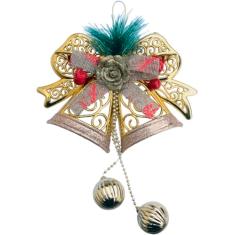 Pendente Enfeite Natalino Sino Laço Bolas Decoração De Natal