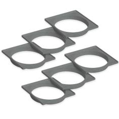 Kit 6 Un Porta Grelha Quadrada Cinza 100Mm Tigre