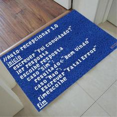 Tapete Capacho Código Fonte (Mod 01) 60X40 - Kapart, Azul