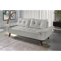 Sofa Bariloche 3 Lugares em Material Sintético - Essencial Estofados, 
