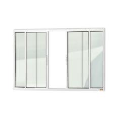 Janela Confort 4 Folhas Vidro Liso 100cm X 120cm Brimak Branco