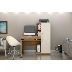 Escrivaninha Retangular Office Outros sem Gavetas MDF MDP 130.1cm com Porta com Chave