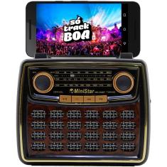 Caixa De Som Bluetooth Usb Sd Rádio Fm Preto Ms332bt