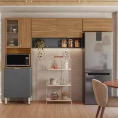 Cozinha Compacta Demóbile Aspen com 6 Portas e 2 Prateleiras - 250cm de largura