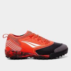 Chuteira Society Infantil Penalty Sete Pro Malix Locker, Vermelho, Bra