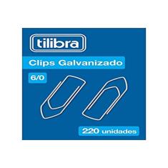 Tilibra - Clips 6/0 Galvanizado 220 Unidades