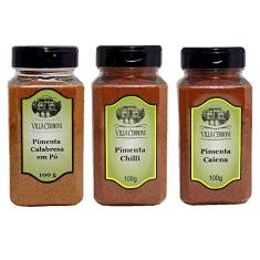 Pimenta Calabresa em Pó, Pimenta Chilli e Pimenta Caiena - Villa Cerroni