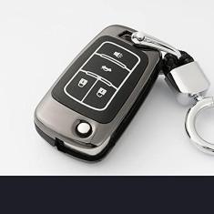 TPHJRM Carcaça da chave do carro em liga de zinco Capa da chave, adequada para Chevrolet cruze orlando tahoe trax OPEL VAUXHALL Insignia Astra