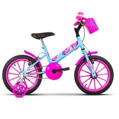 ULTRA BIKE Bicicleta Infantil Kids Unicorn Mod. T Aro 16 Azul Bebe/Rosa
