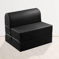 Sofá Cama Solteiro 65cm D33 Smart Ecosono Preto