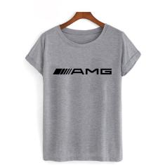 Blusa baby look camiseta preto algodao mercedes-benz amg Preto