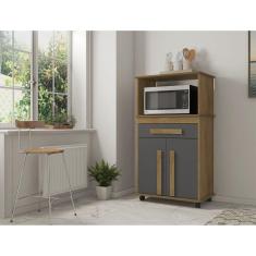 Balcão de Cozinha 2 Portas 1 Gaveta Toronto Cinamomo/Grafite