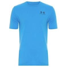 Camiseta Under Armour Sportstyle Left Chest Ss Masculina - Azul Petróleo e Preto - M
