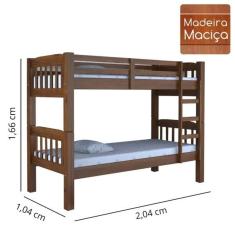 Beliche reta madeira com 02 colchões (88x188) gazin d20