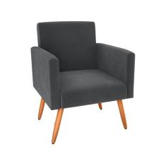 Poltrona Decorativa Moderna Matrix Dallas, Cinza