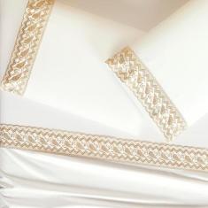 Conjunto Lencol Queen Size Pérola Algodao 400 Fios Super - De Luca Enx