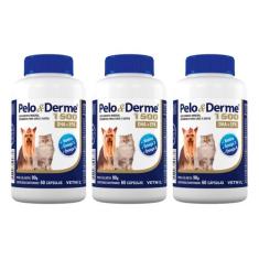 Pelo E Derme 1500 Dha+Epa 60 Capsulas - Vetnil - 3 Unidades