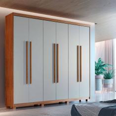 Guarda Roupa Casal Heros 6 Portas MDF Com pés Moderna