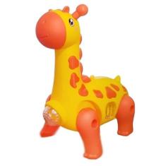 Girafa Brinquedo Infantil Dançante Robô Som Luz Crianças Bebe (Amarelo)