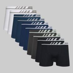 Kit 10 Cuecas Lupo Boxer Microfibra Sortidos 00671, Sortidos, M