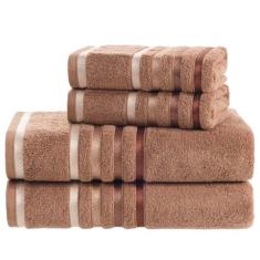 Jogo de toalhas Banhão Gigante Karsten Lumina 4 Peças Fio Penteado, SI