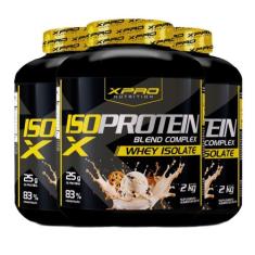 Kit 3x Whey Protein Isolado Iso Blend Complex 2Kg XPro Nutrition, COOK