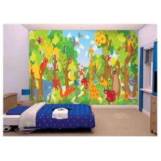 Papel De Parede Selva Girafa Zoo Safari Baby  Azs77 - Você Decora